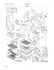 05 - Body parts for Frigidaire Range FGEF3055KFC from AppliancePartsPros.com
