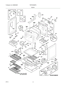 05 - Body parts for Frigidaire Range FGEF3055MFA from AppliancePartsPros.com