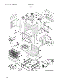 05 - Body parts for Frigidaire Range FGES3045KBB from AppliancePartsPros.com