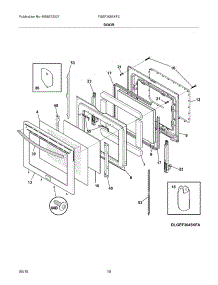 09 - Door parts for Frigidaire Range FGEF3055KFC from AppliancePartsPros.com