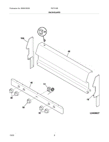 03 - Backguard parts for Frigidaire Range FGF316BQB from AppliancePartsPros.com