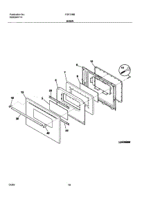 11 - Door parts for Frigidaire Range FGF316BSA from AppliancePartsPros.com