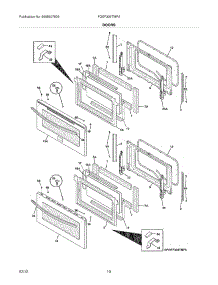 09 - Doors parts for Frigidaire Range FGEF306TMFA from AppliancePartsPros.com