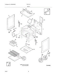 07 - Body parts for Frigidaire Range FGF316DSE from AppliancePartsPros.com