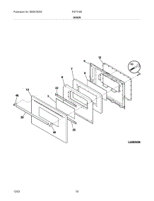 11 - Door parts for Frigidaire Range FGF316BQB from AppliancePartsPros.com