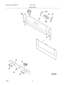 03 - Backguard parts for Frigidaire Range FGF318ECB from AppliancePartsPros.com