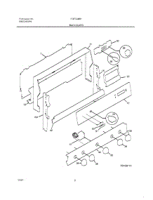 03 - Backguard parts for Frigidaire Range FGF324BHDC from AppliancePartsPros.com