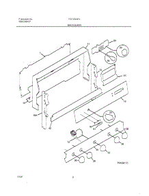 03 - Backguard parts for Frigidaire Range FGF324WHSC from AppliancePartsPros.com