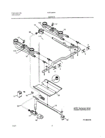 05 - Burner parts for Frigidaire Range FGF324WHSC from AppliancePartsPros.com