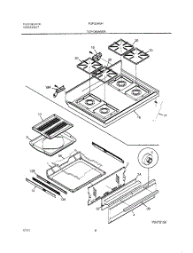 09 - Top / Drawer parts for Frigidaire Range FGF324WHSC from AppliancePartsPros.com