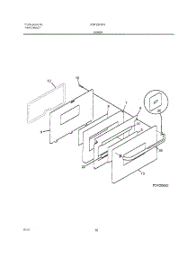 11 - Door parts for Frigidaire Range FGF324WHSC from AppliancePartsPros.com