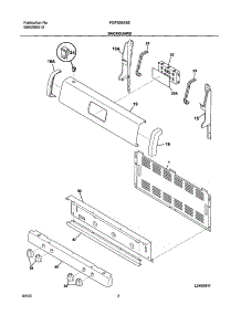 03 - Backguard parts for Frigidaire Range FGF326ASE from AppliancePartsPros.com