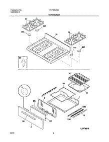 09 - Top / Drawer parts for Frigidaire Range FGF326ASE from AppliancePartsPros.com