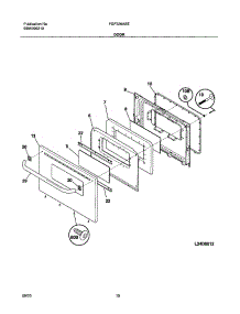 11 - Door parts for Frigidaire Range FGF326ASE from AppliancePartsPros.com