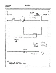 12 - Wiring Schematic parts for Frigidaire Range FGF326ASE from AppliancePartsPros.com