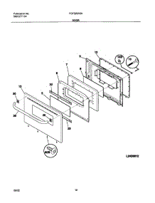 11 - Door parts for Frigidaire Range FGF326AWA from AppliancePartsPros.com