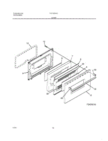 11 - Door parts for Frigidaire Range FGF326WGSH from AppliancePartsPros.com