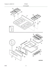 09 - Top / Drawer parts for Frigidaire Range FGF328GBB from AppliancePartsPros.com