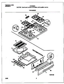 05 - Top / Drawer parts for Frigidaire Range FGF326WGTF from AppliancePartsPros.com
