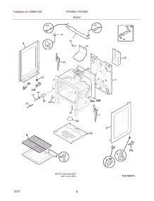 07 - Body parts for Frigidaire Range FGF328GSD from AppliancePartsPros.com