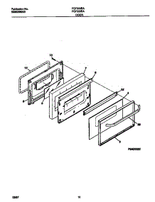 06 - Door parts for Frigidaire Range FGF333BAWG from AppliancePartsPros.com