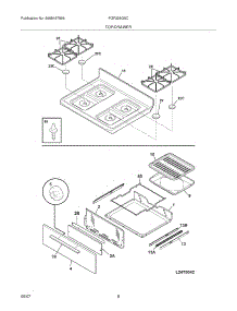 09 - Top / Drawer parts for Frigidaire Range FGF328GSC from AppliancePartsPros.com
