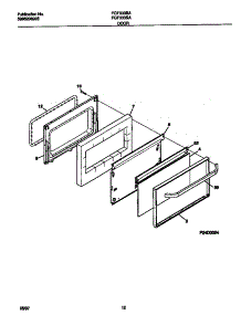 07 - Door parts for Frigidaire Range FGF333SAWG from AppliancePartsPros.com