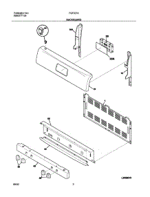 03 - Backguard parts for Frigidaire Range FGF337ASA from AppliancePartsPros.com