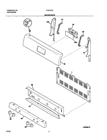 03 - Backguard parts for Frigidaire Range FGF337ASD from AppliancePartsPros.com