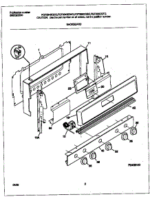 02 - Backguard parts for Frigidaire Range FGF335CGSG from AppliancePartsPros.com
