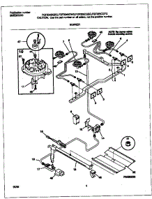 03 - Burner parts for Frigidaire Range FGF335CGSG from AppliancePartsPros.com