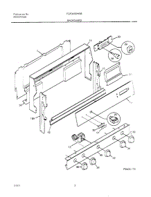 03 - Backguard parts for Frigidaire Range FGF345BHWB from AppliancePartsPros.com