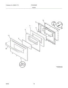 11 - Door parts for Frigidaire Range FGF328GSE from AppliancePartsPros.com