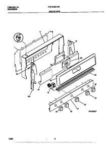 02 - Backguard parts for Frigidaire Range FGF335BEWB from AppliancePartsPros.com