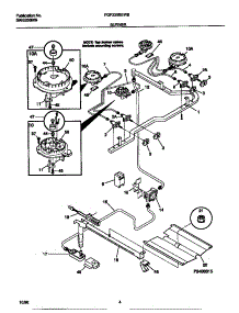 03 - Burner parts for Frigidaire Range FGF335BEWB from AppliancePartsPros.com
