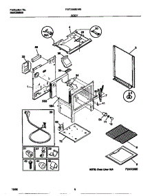 04 - Body parts for Frigidaire Range FGF335BEWB from AppliancePartsPros.com