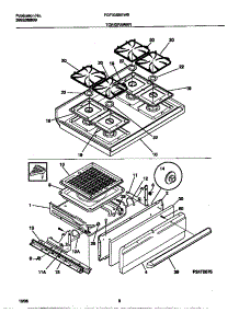 05 - Top / Drawer parts for Frigidaire Range FGF335BEWB from AppliancePartsPros.com