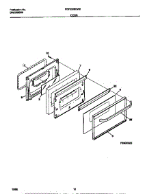 06 - Door parts for Frigidaire Range FGF335BEWB from AppliancePartsPros.com