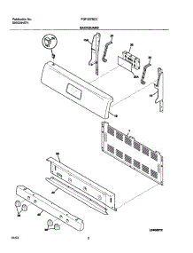 03 - Backguard parts for Frigidaire Range FGF337BCC from AppliancePartsPros.com