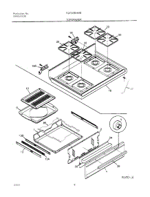09 - Top / Drawer parts for Frigidaire Range FGF345BHWB from AppliancePartsPros.com