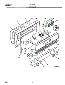 02 - Backguard parts for Frigidaire Range FGF352SBDB from AppliancePartsPros.com