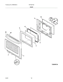 11 - Door parts for Frigidaire Range FGF348KCE from AppliancePartsPros.com