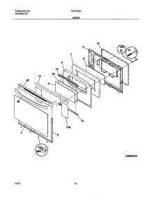11 - Door parts for Frigidaire Range FGF355ASB from AppliancePartsPros.com