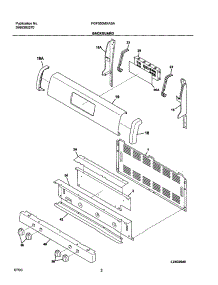 03 - Backguard parts for Frigidaire Range FGF350MXASA from AppliancePartsPros.com