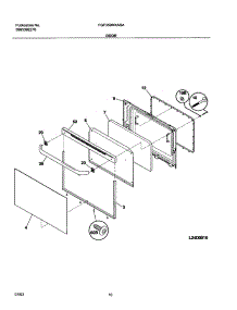 11 - Door parts for Frigidaire Range FGF350MXASA from AppliancePartsPros.com