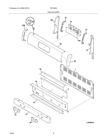 03 - Backguard parts for Frigidaire Range FGF355AWH from AppliancePartsPros.com
