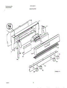 03 - Backguard parts for Frigidaire Range FGF355CGBG from AppliancePartsPros.com