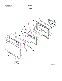 11 - Door parts for Frigidaire Range FGF355AUC from AppliancePartsPros.com