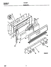 02 - Backguard parts for Frigidaire Range FGF350BFWA from AppliancePartsPros.com