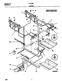 03 - Burner parts for Frigidaire Range FGF350BFWA from AppliancePartsPros.com